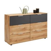 Komoda Valencia - boje grafita/srebrne boje, Konvencionalno, drvni materijal/metal (130/83/41cm) - Modern Living