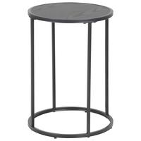 Masă auxiliară SEAFORD - negru, Trend, metal/material pe bază de lemn (40/40/55cm) - Modern Living