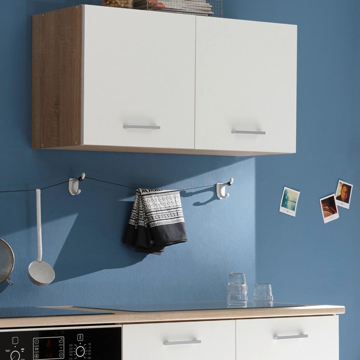 Bucătărie standard Andy - stejar Sonoma/alb, Modern, material pe bază de lemn (270/195/60cm) - Best Price