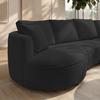 SOFFA NILAS - svart, Modern, metall/trä (322/154cm) - Bessagi Home