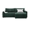 Ecksofa Dios Dunkelgrün - Dunkelgrün/Schwarz, MODERN, Holz/Kunststoff (228/91/146cm) - Based