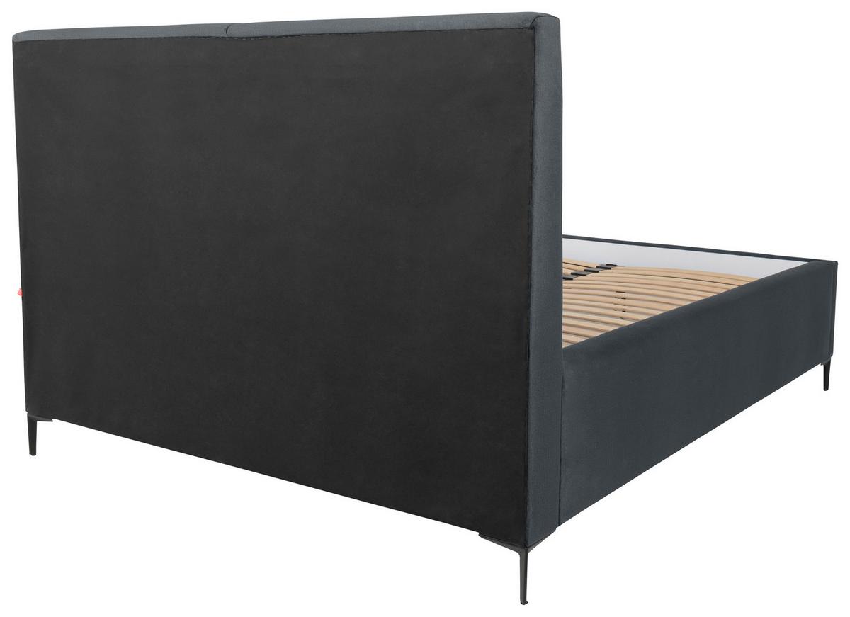 Polsterbett Palini ca. 180x200 cm Dunkelgrau - Dunkelgrau/Schwarz, MODERN, Holz/Textil (180/200cm) - MID.YOU