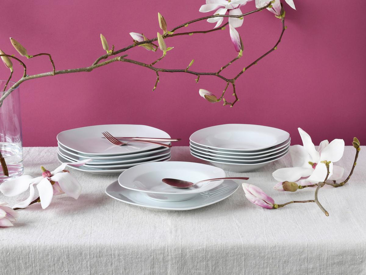 Jedilni Servis Amelie, 18-Delni - bela, Basics, keramika - Creatable