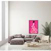 CANVASTAVLA DENISE SMALL - pink/svart, Modern, trämaterial/textil (60/90cm) - Premium Living