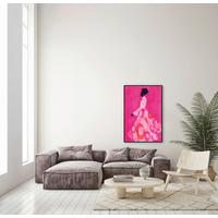 Tablou cu ramă Denise Small cca. 69x90 cm - roz aprins/negru, Modern, plastic/textil (60/90cm) - Premium Living
