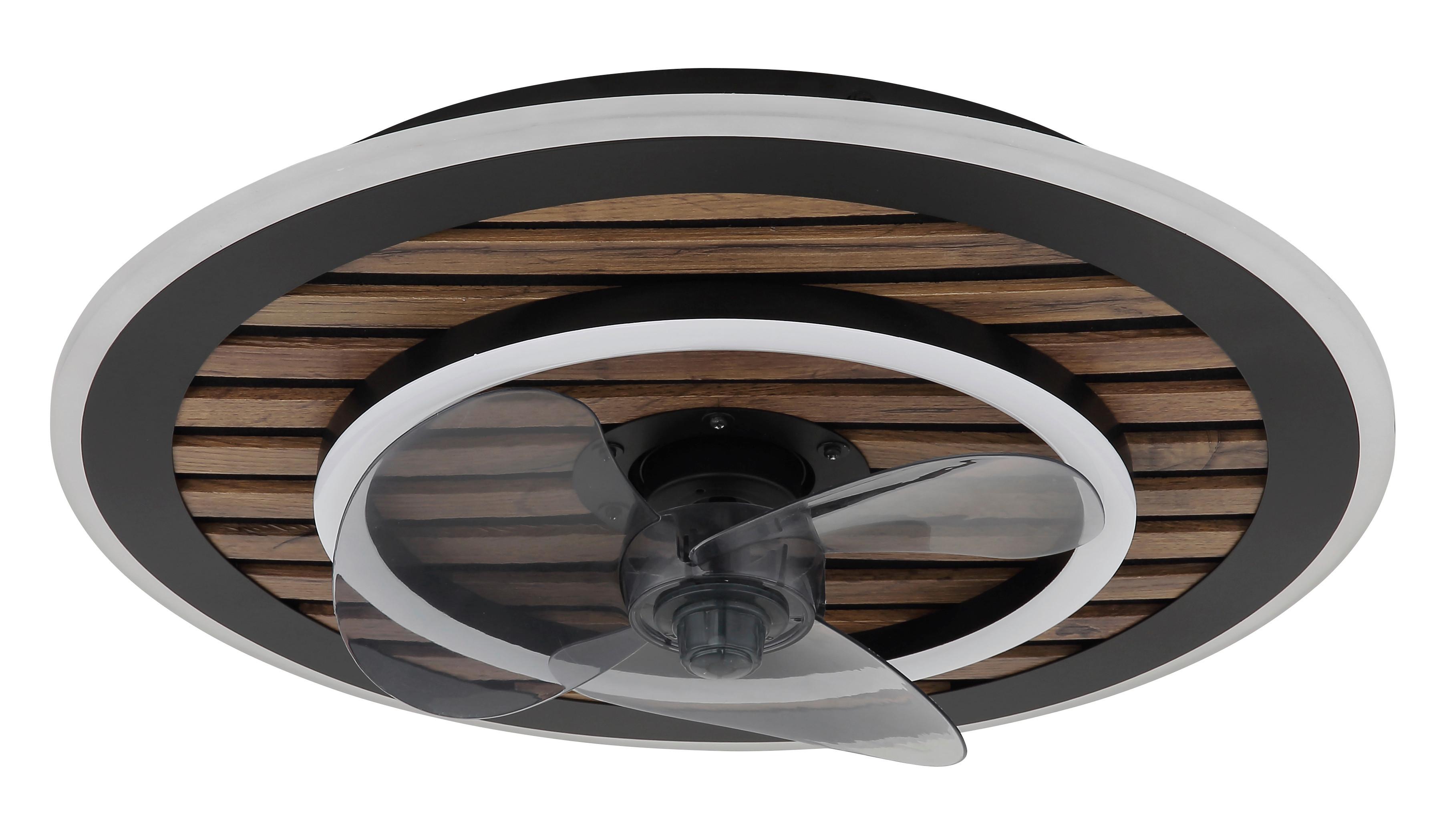 Mennyezeti Ventilátor 03668 Trevino - sötétbarna/fekete, Konventionell, műanyag/fém (49/13cm) - Globo