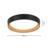 LED-TAKLAMPA LIA - vit, Klassisk, metall/trä (39/39/7cm) - Mömax