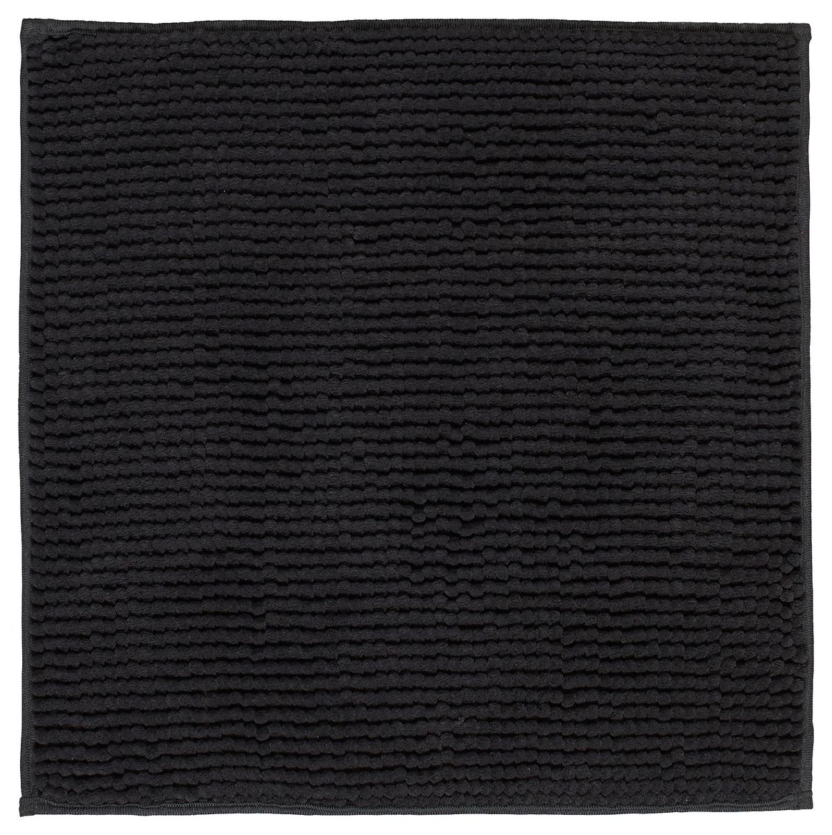 Badematte Nelly in Schwarz ca. 50x50cm - Schwarz, Textil (50/50cm) - Modern Living