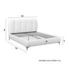 STOPPAD SÄNG GLARIS - svart/ekfärgad, Modern, metall/trä (160/200cm) - Bessagi Home