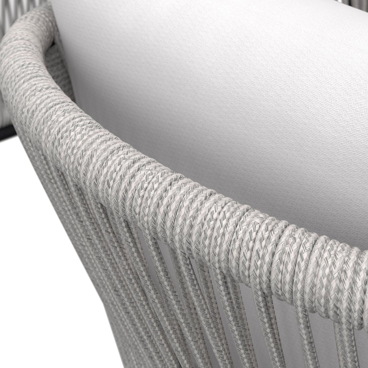 Gartengarnitur Giovanna Creme Holz/Metall/Textil - Creme/Grau, MODERN, Holz/Kunststoff - Bessagi Garden