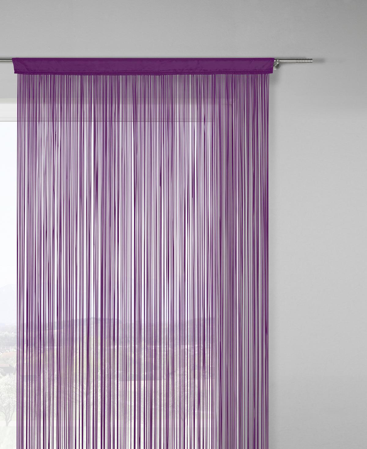 Zsinórfüggöny Promotion 90/200 - lila/kék, Konventionell, textil (90/200cm) - Based
