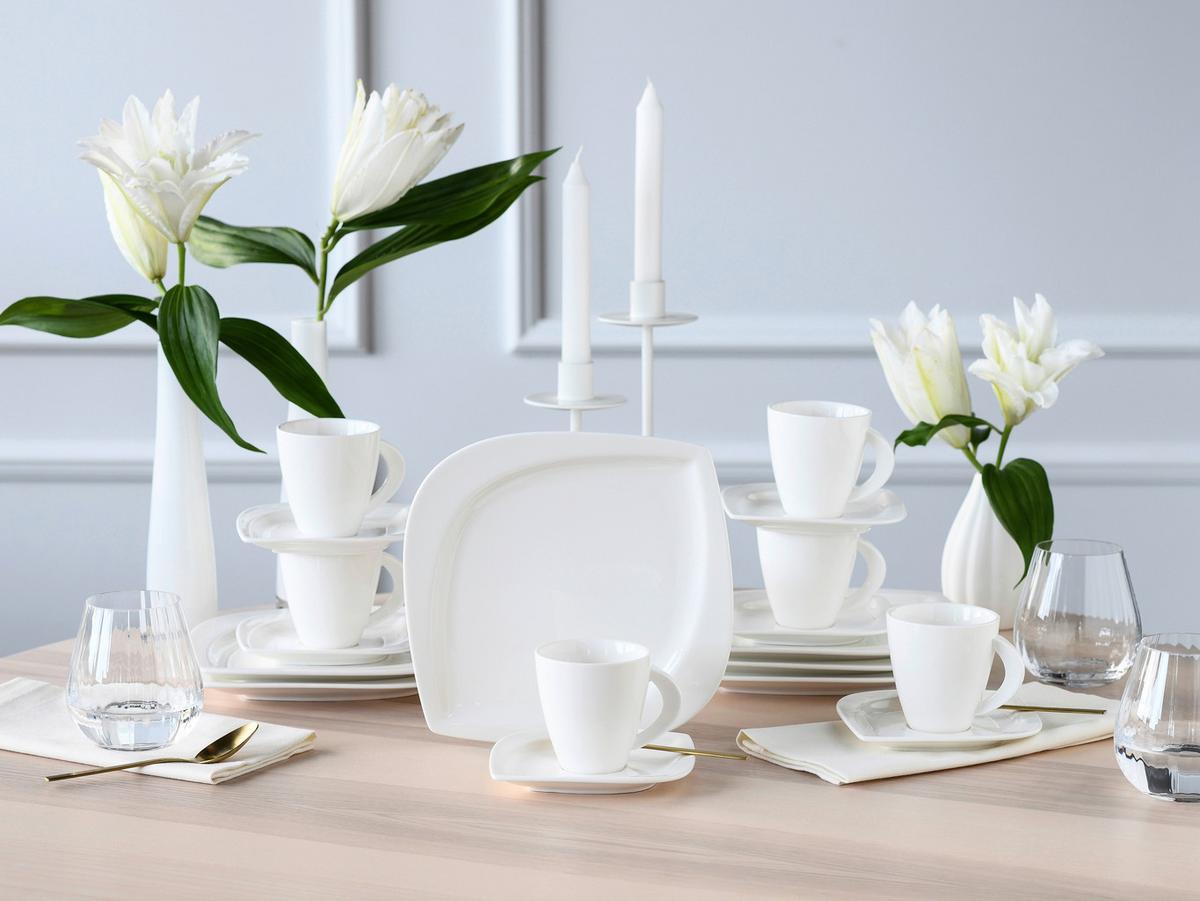 Kavni Servis Melbourne Creme, 18-Delni - krem barve, Basics, keramika - Creatable