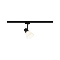 Schienensystem-Strahler Urail Caps Opal/Schwarz max. 20 Watt - Opal/Schwarz, Design, Glas/Metall (8,3/14,8cm) - Paulmann