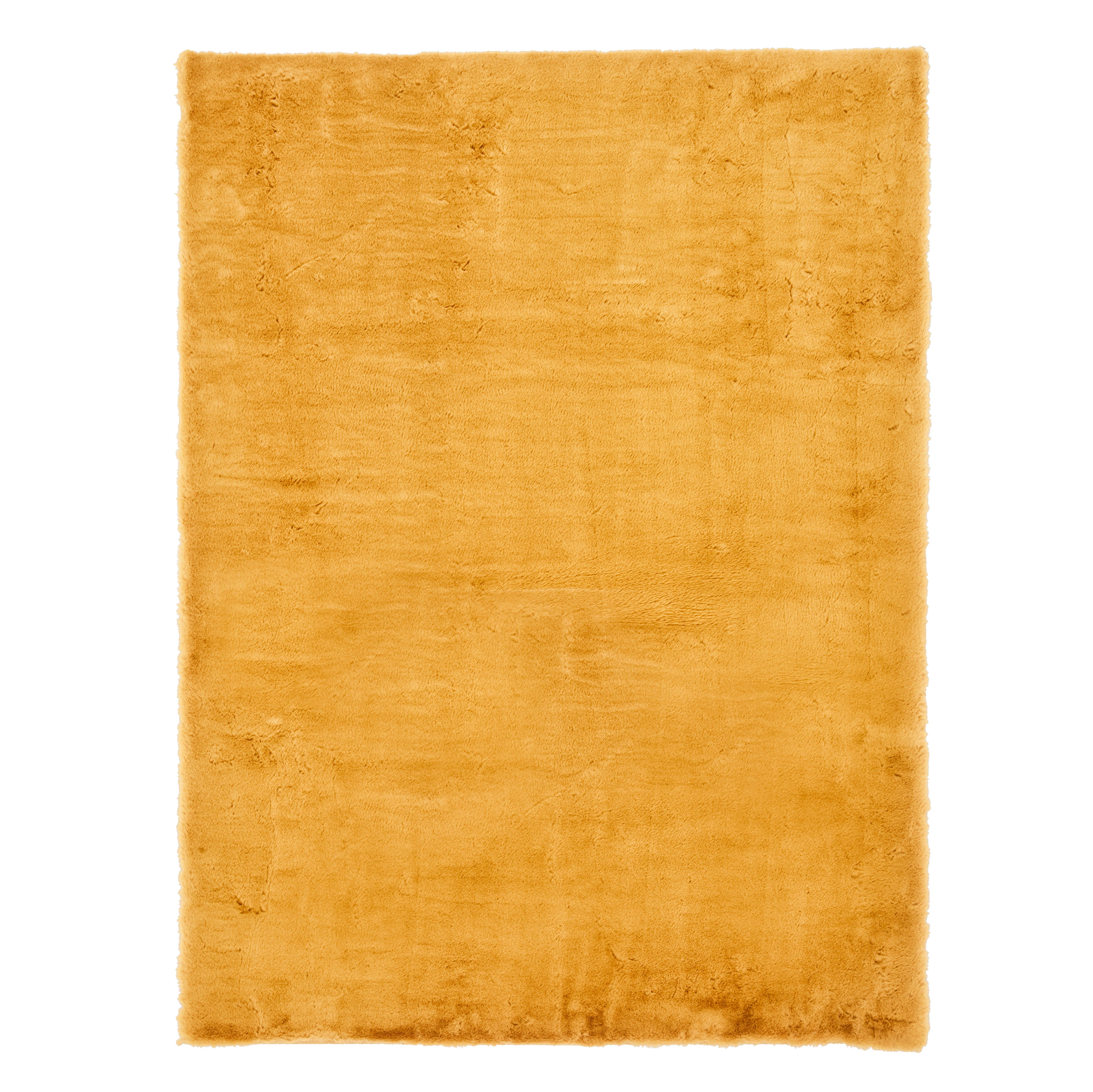 Kunstfell Caroline 1 in Currygelb ca. 80x150cm - Currygelb, Textil (80/150cm) - Mömax