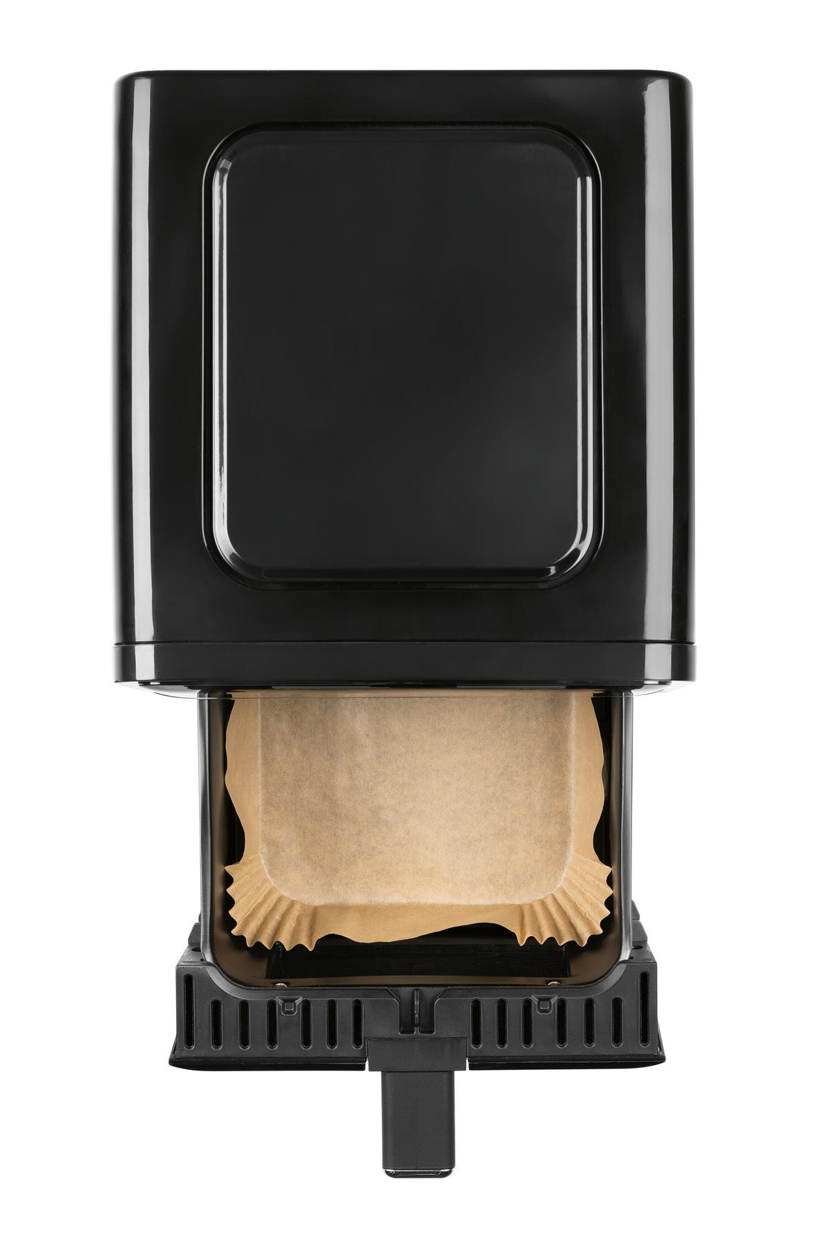 FRYTKOWNICA BEZTŁUSZCZOWA 16539 - kolor srebrny/czarny, Basics, tworzywo sztuczne/metal (36,5/25/30cm) - GOURMETMAXX