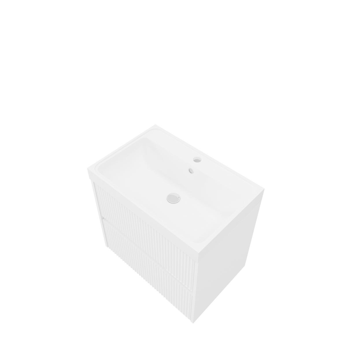 Element S Umivaonikom Portofino - bijela/bijela visoki sjaj, Moderno, drvni materijal/prirodni materijali (60/51/40cm)