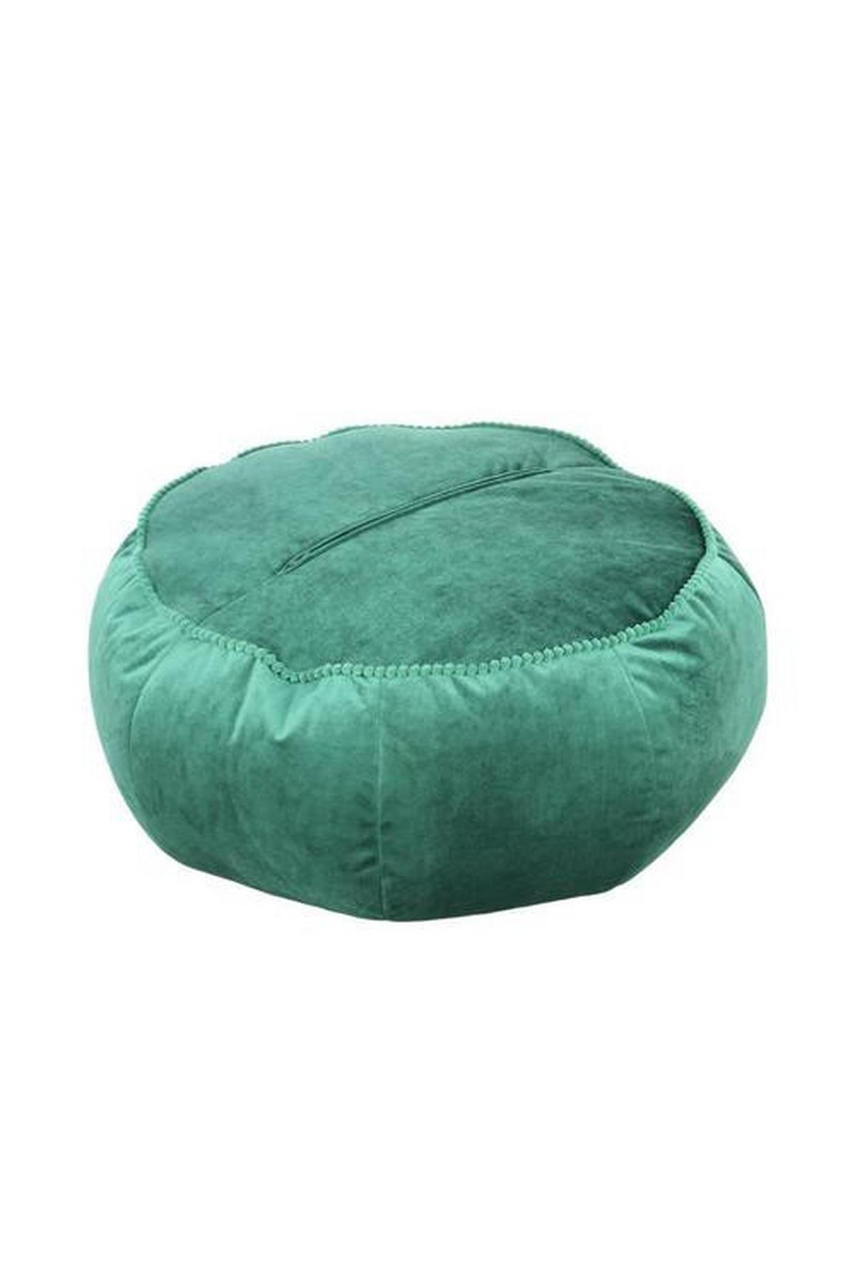 POUF Pouf Taj Mahal DxH:: 65x35 cm - Grün, MODERN, Textil (65/35/65cm) - Kayoom