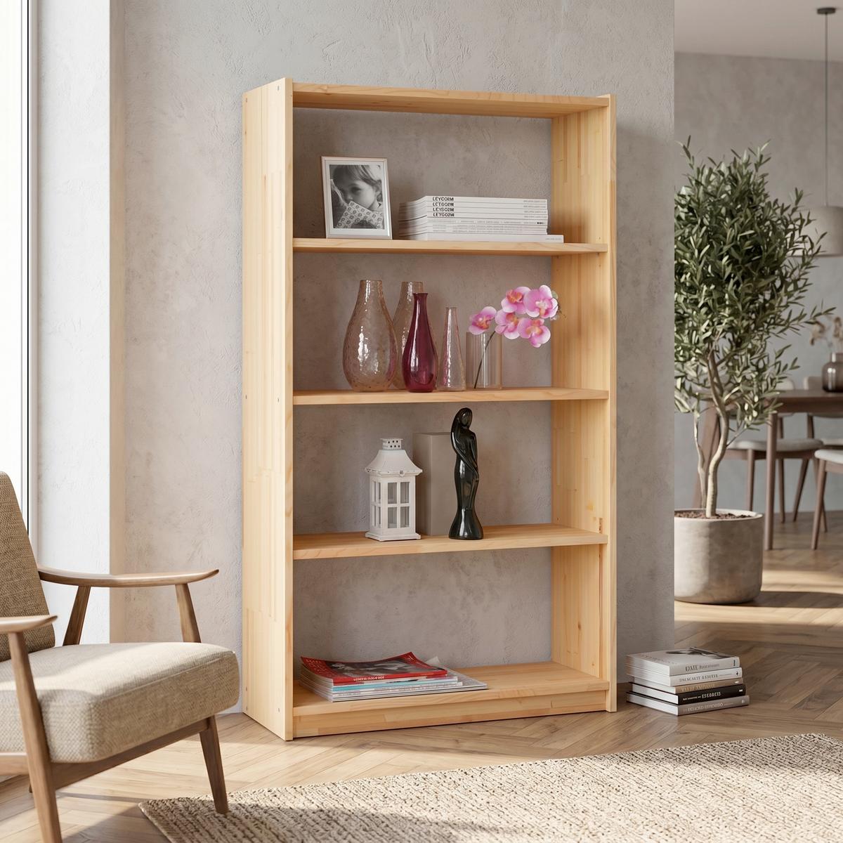Standregal Simona Fichte - Fichtefarben, Basics, Holz (80/145/31cm) - Livetastic
