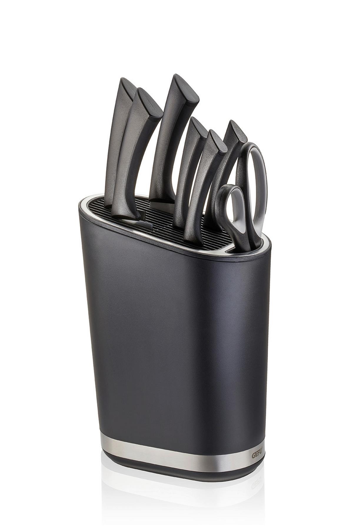 BLOK NA NOŻE SMARTLINE - kolor stalowy/czarny, Design, tworzywo sztuczne/metal (11/25,5/19cm) - Gefu