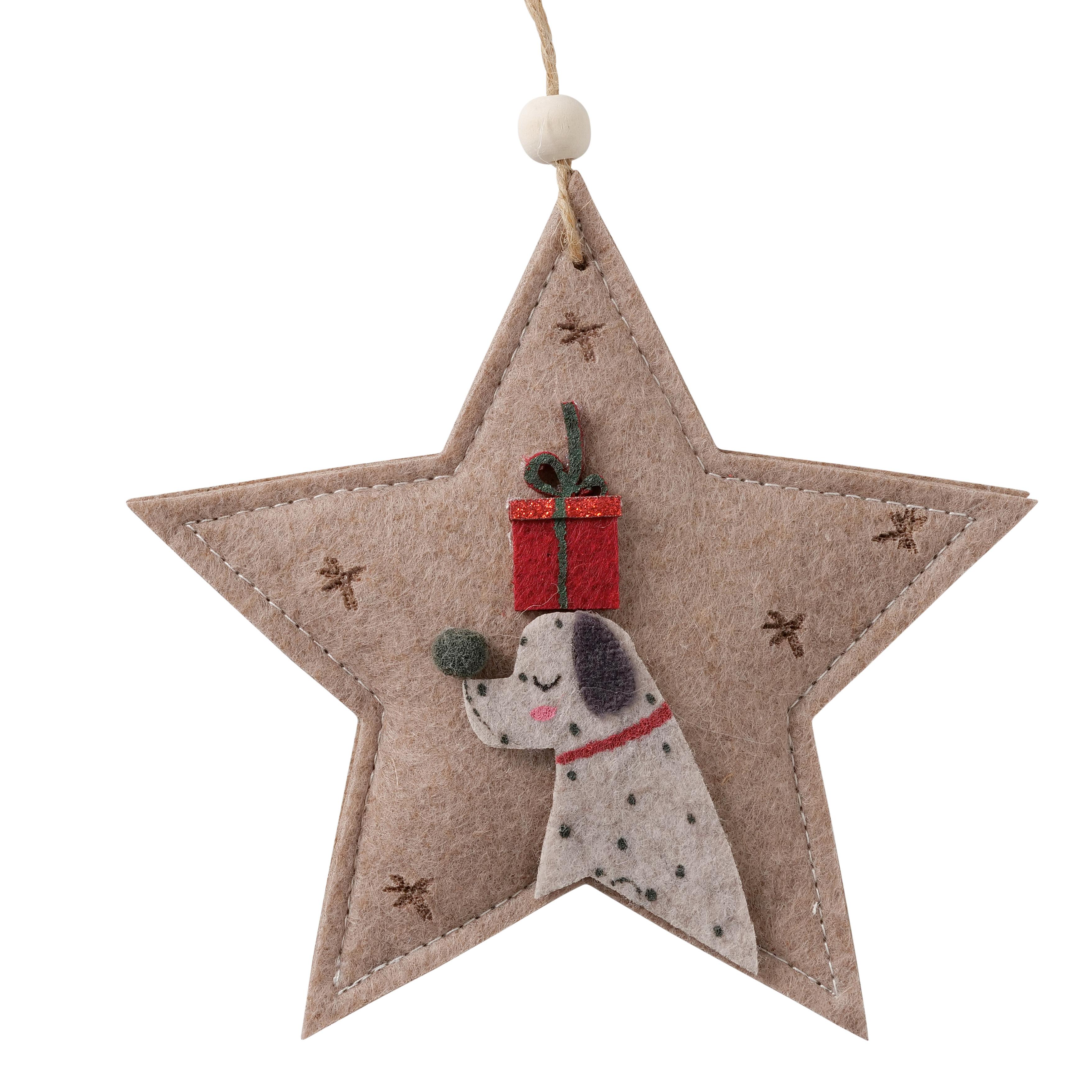 Függődísz Barney - barna, Konventionell, textil (13/3/12cm) - Modern Living