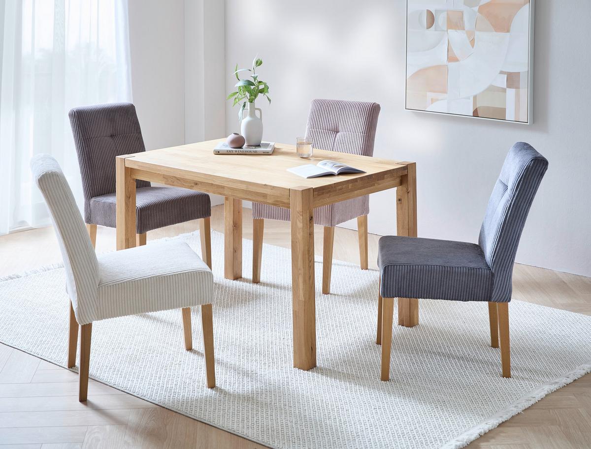 STÓŁ DO JADALNI TINA - kolor dębowy, Konventionell, drewno (120/80/75cm) - home24
