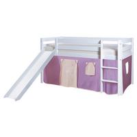 Igralna Postelja Manuel, 90x200, Lila, Tobogan - lila/bela, Natur, les (90/200cm) - MID.YOU