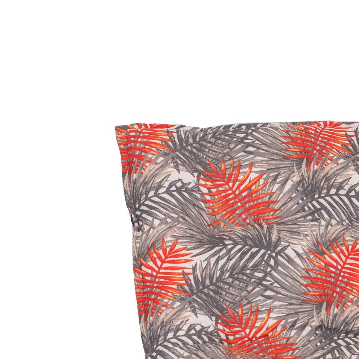 Liegenauflage Biel ca. 193x60 cm Grau/Rot - Grau, Basics, Textil (193/60/6cm) - Gardenson