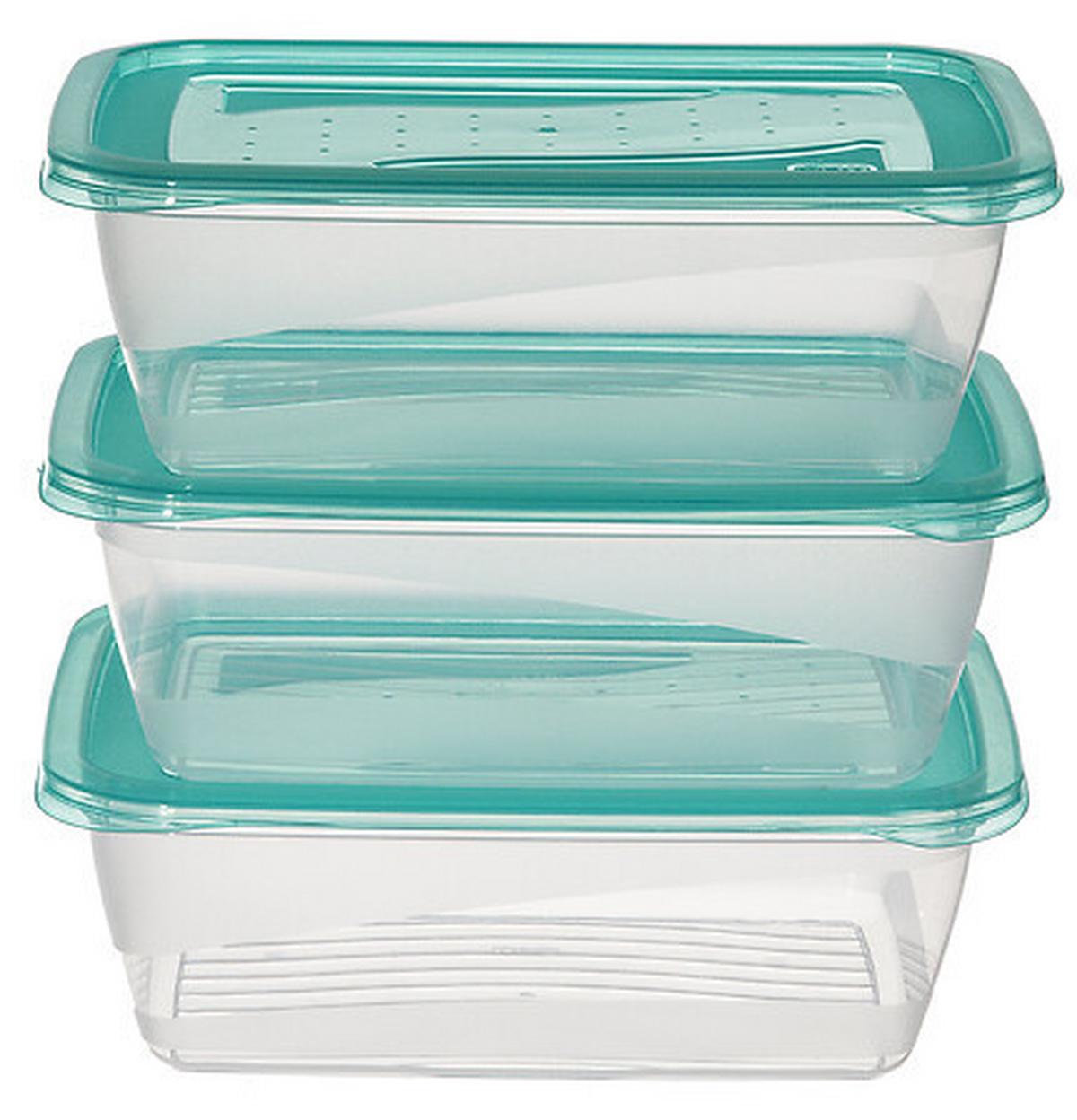 Set 3 recipiente alimentare Fresh & Freeze, cca. 1,25 L - Basics (20/7/15cm)