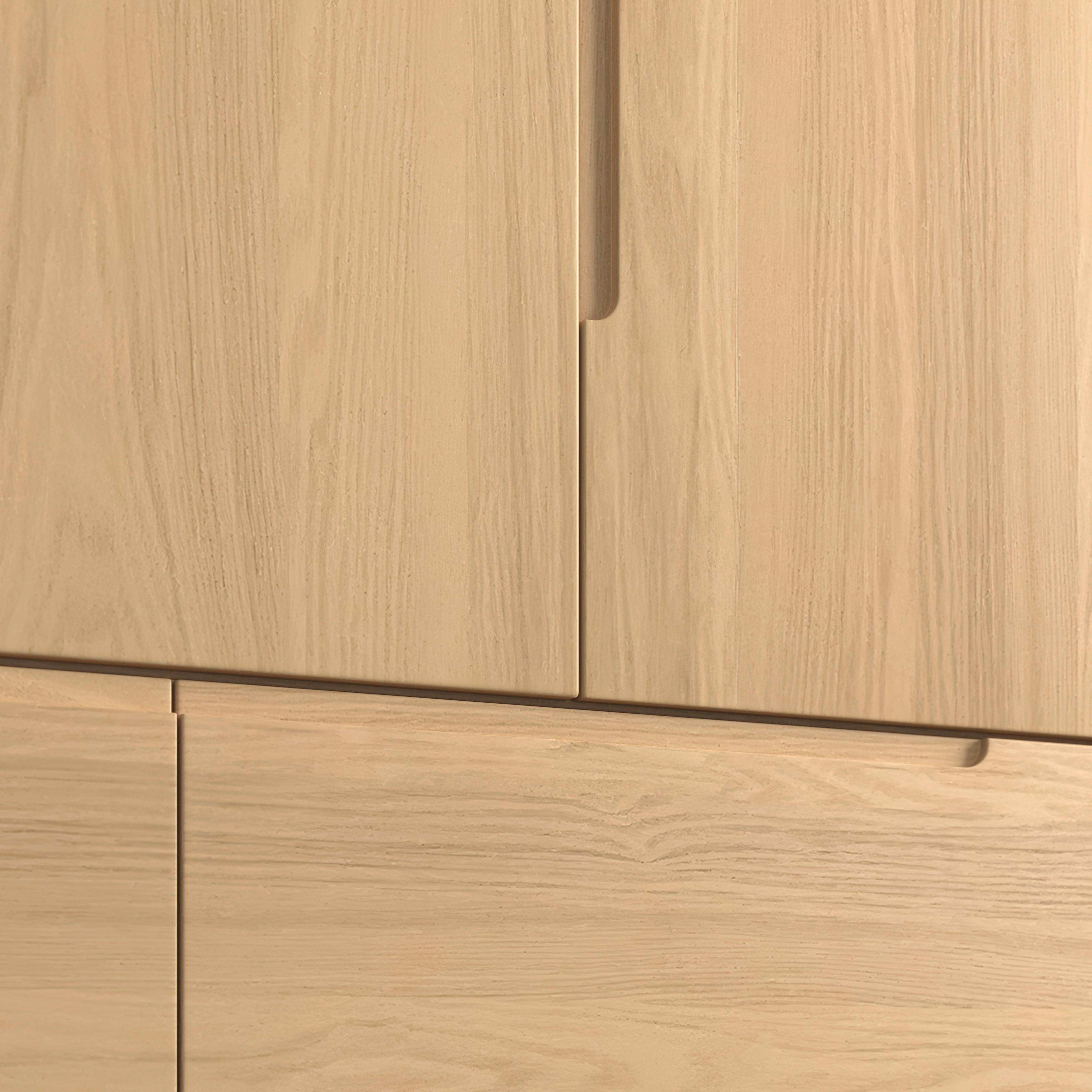 GARDEROB MARLO - ekfärgad, Modern, trämaterial/trä (148/223/60cm) - Bessagi Home