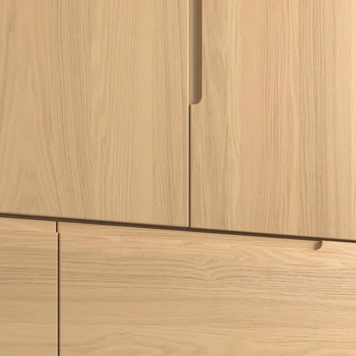 Drehtürenschrank Marlo Eichefarben ca. 148x223x60 cm - Eichefarben, MODERN, Holz/Holzwerkstoff (148/223/60cm) - Bessagi Home