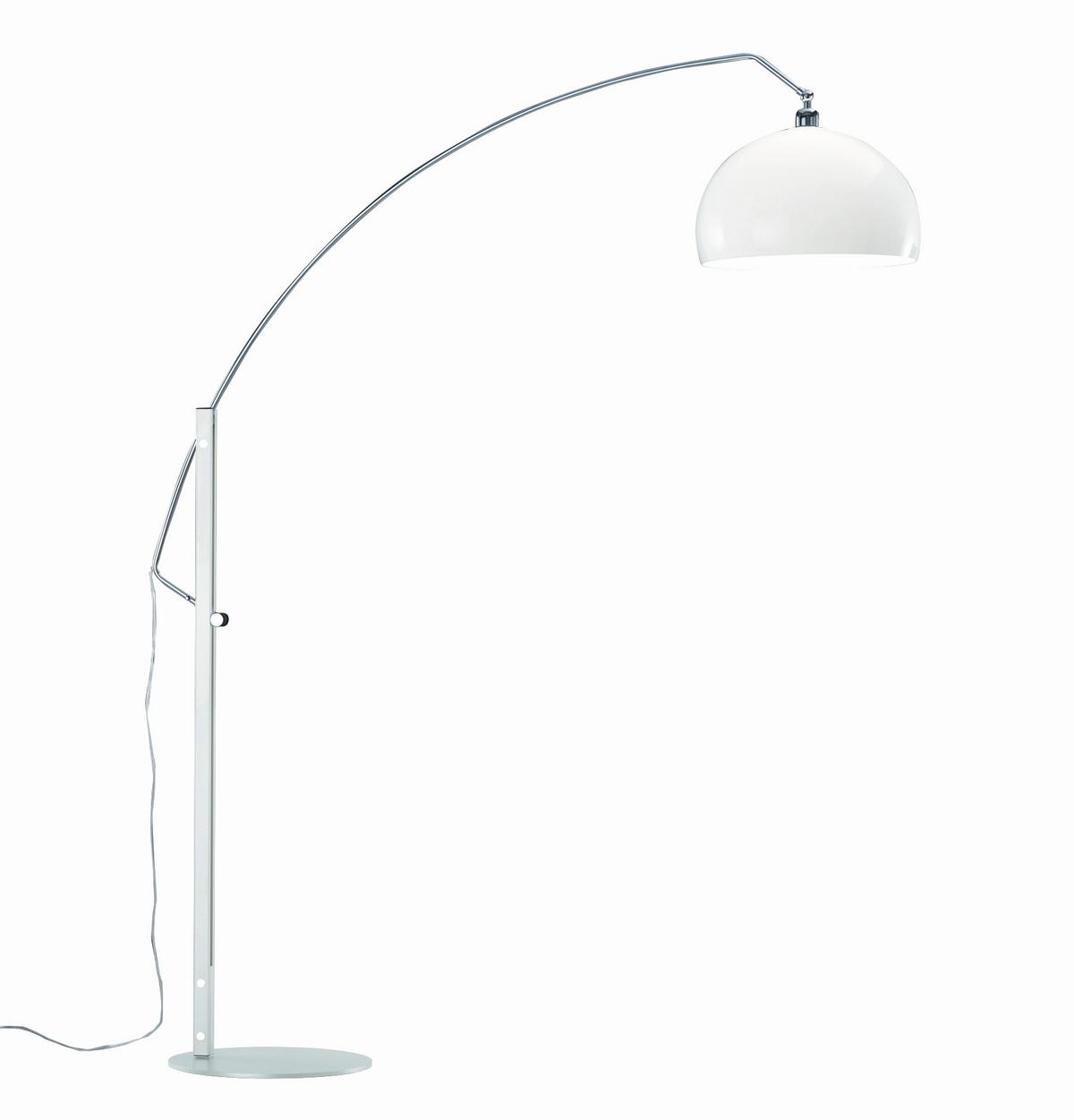 LAMPA ŁUKOWA 17/1240.84/5045 DORO - biały/kolor chromowy, Design, tworzywo sztuczne/metal (170/40/190cm) - Helestra