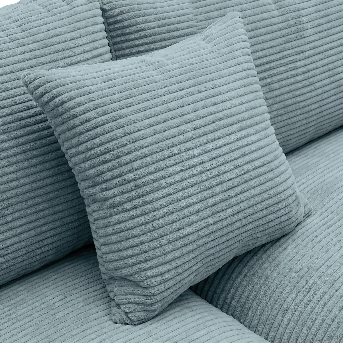 Ecksofa Pedro Petrol - Petrol/Schwarz, MODERN, Kunststoff/Textil (300/190cm) - Mömax
