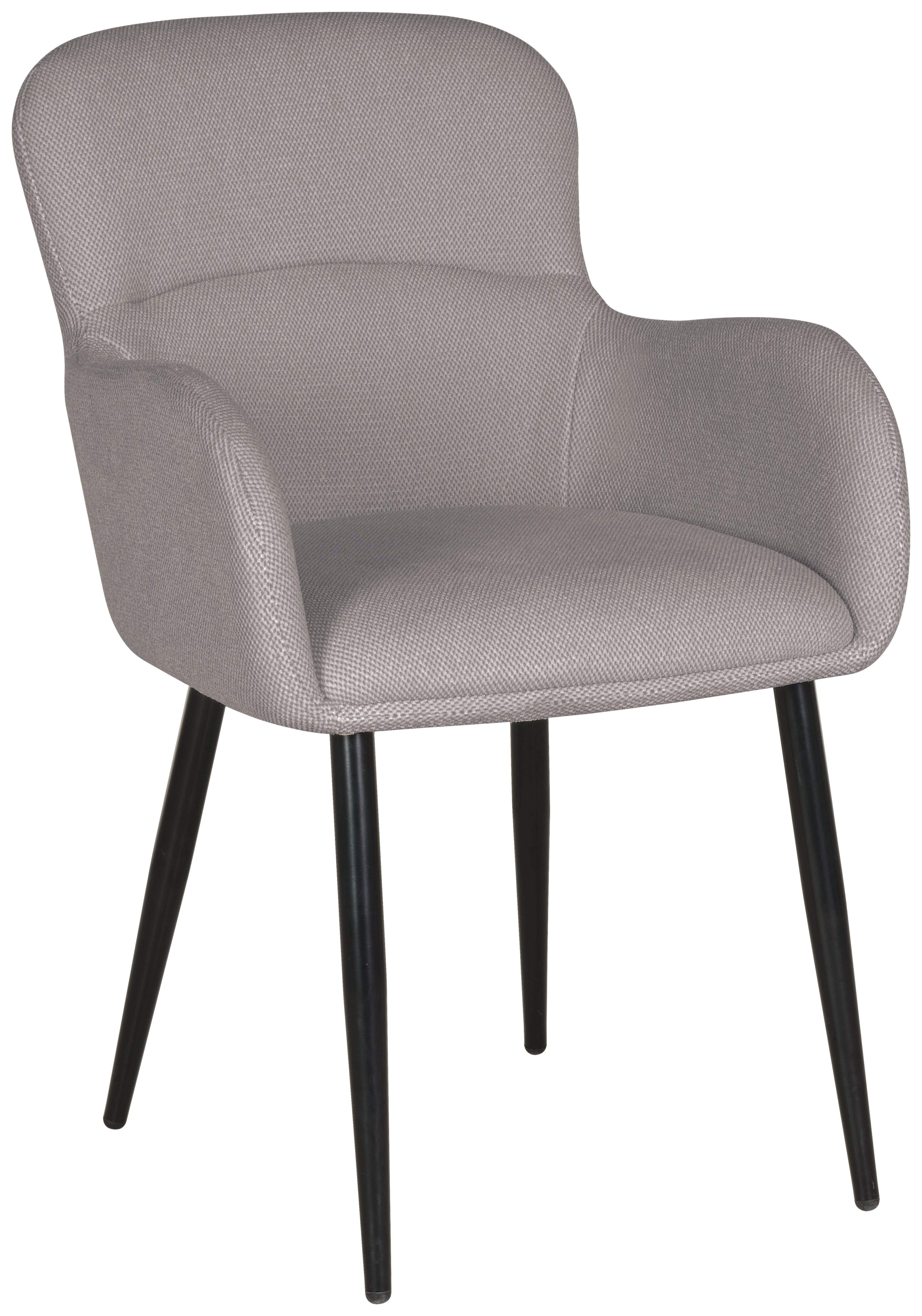 Naslanjač Selena, Siva - siva/črna, Konvencionalno, kovina/tekstil (56/88/61cm)