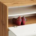 Schuhschrank Weiß/Eichefarben - Chromfarben/Eichefarben, MODERN, Holzwerkstoff/Kunststoff (69/99/38cm) Schuhschrank Weiß/Eichefarben - Chromfarben/Eichefarben, MODERN, Holzwerkstoff/Kunststoff (69/99/38cm)