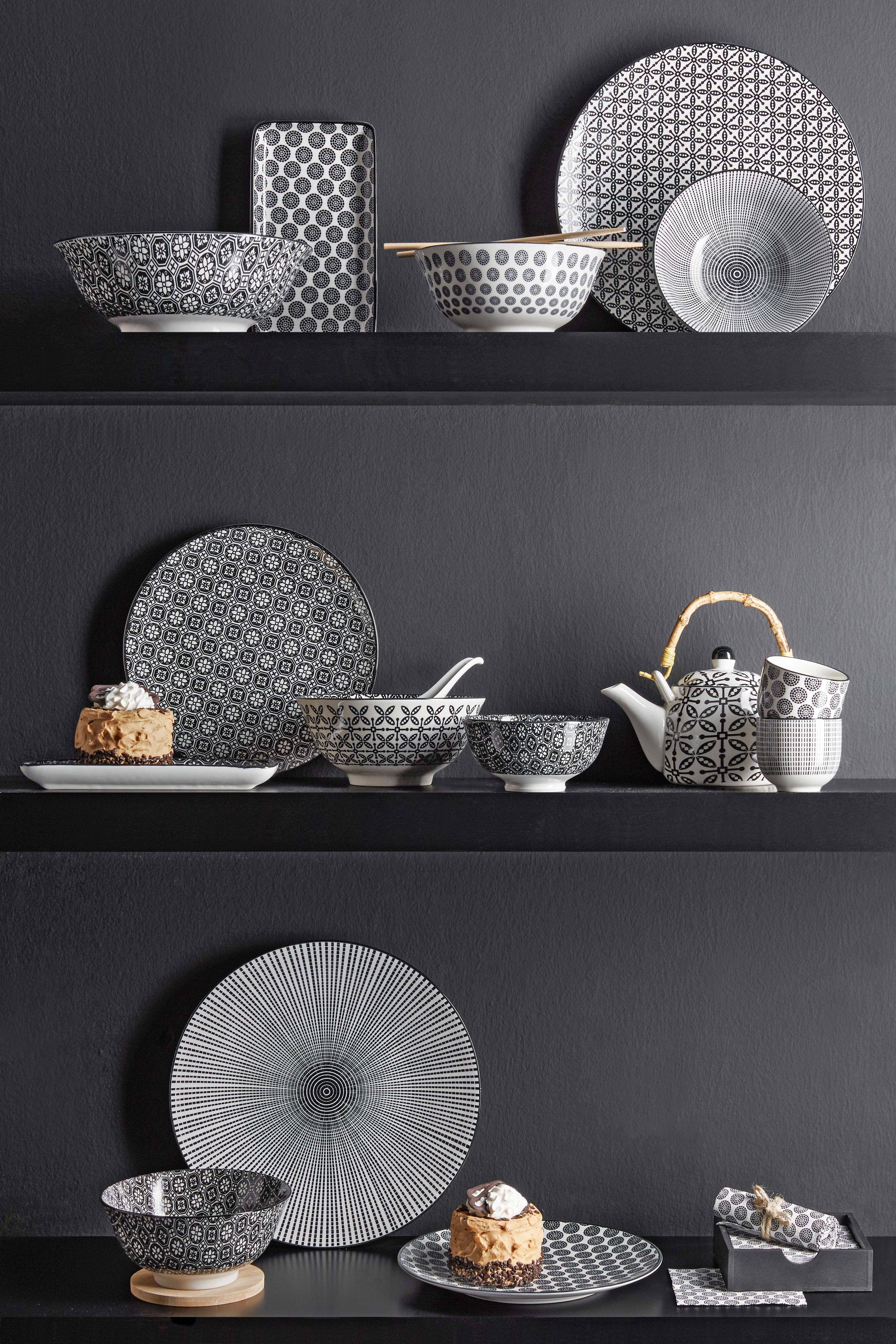 ASSIETT SHIVA - vit/svart, Lifestyle, keramik (21cm) - Modern Living
