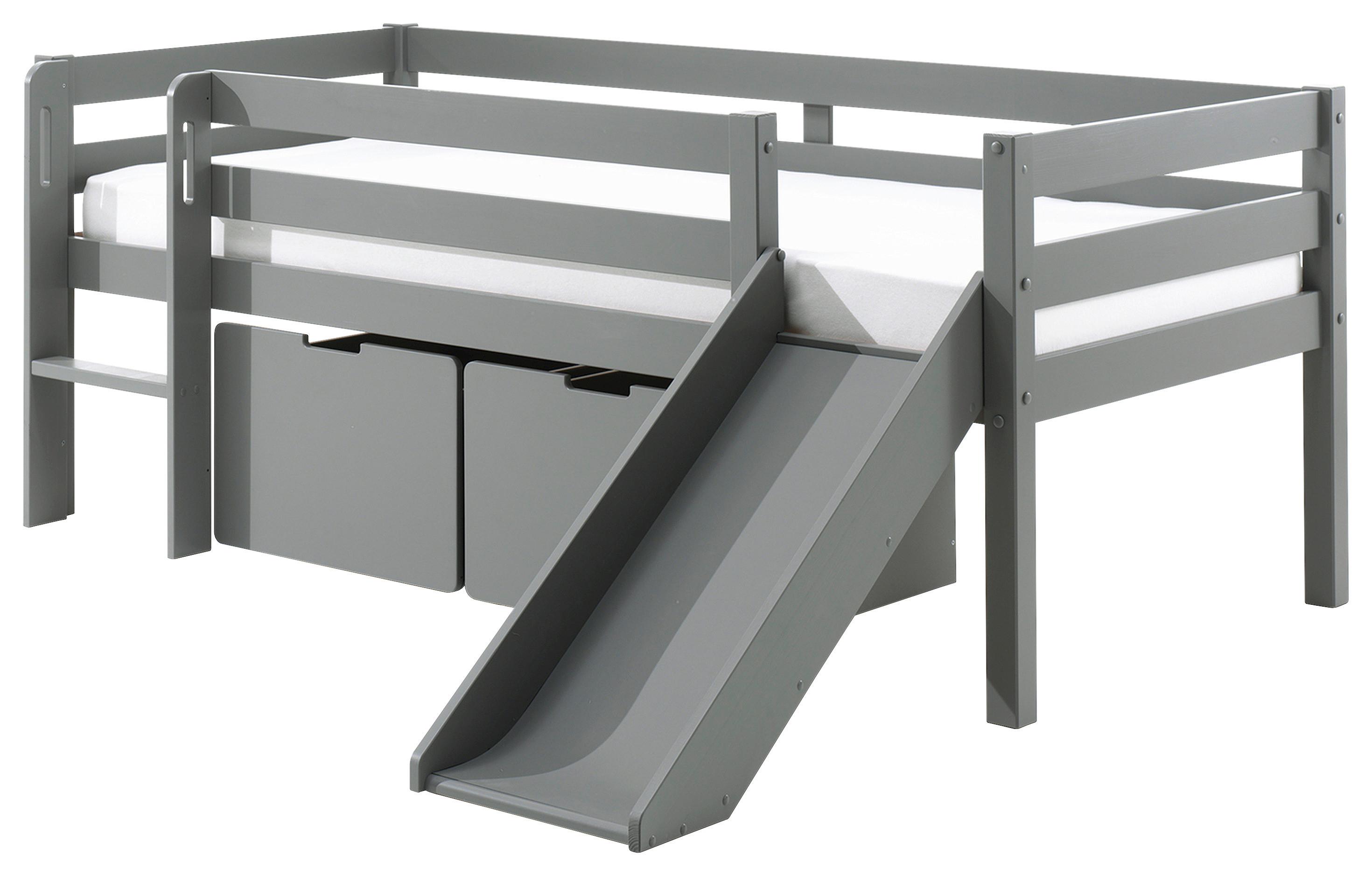 Spielbett "Pino", 90x200 cm, grau - Grau, MODERN, Holz/Holzwerkstoff (90/200cm) - MID.YOU