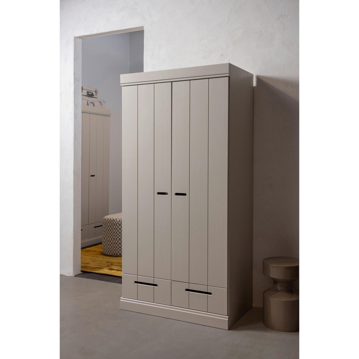 Drehtürenschrank Connect Grau - Grau, Basics, Holz (94/195/53cm) - MID.YOU