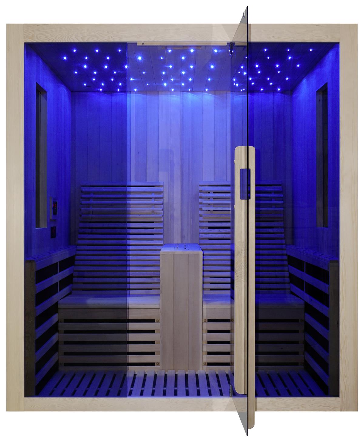 Infrarotkabine Carbon 2 in Braun ca. 180x195x150cm - Naturfarben, Basics (180/195/150cm) - Sanotechnik