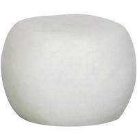 Couchtisch Pebble Weiß B: 50 cm - Weiß, Design, Glas/Keramik (50/50/35cm) - Livetastic