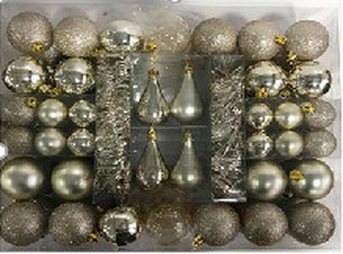 Christbaumkugel-set Joy Weiss - Weiss, Kunststoff - Mömax