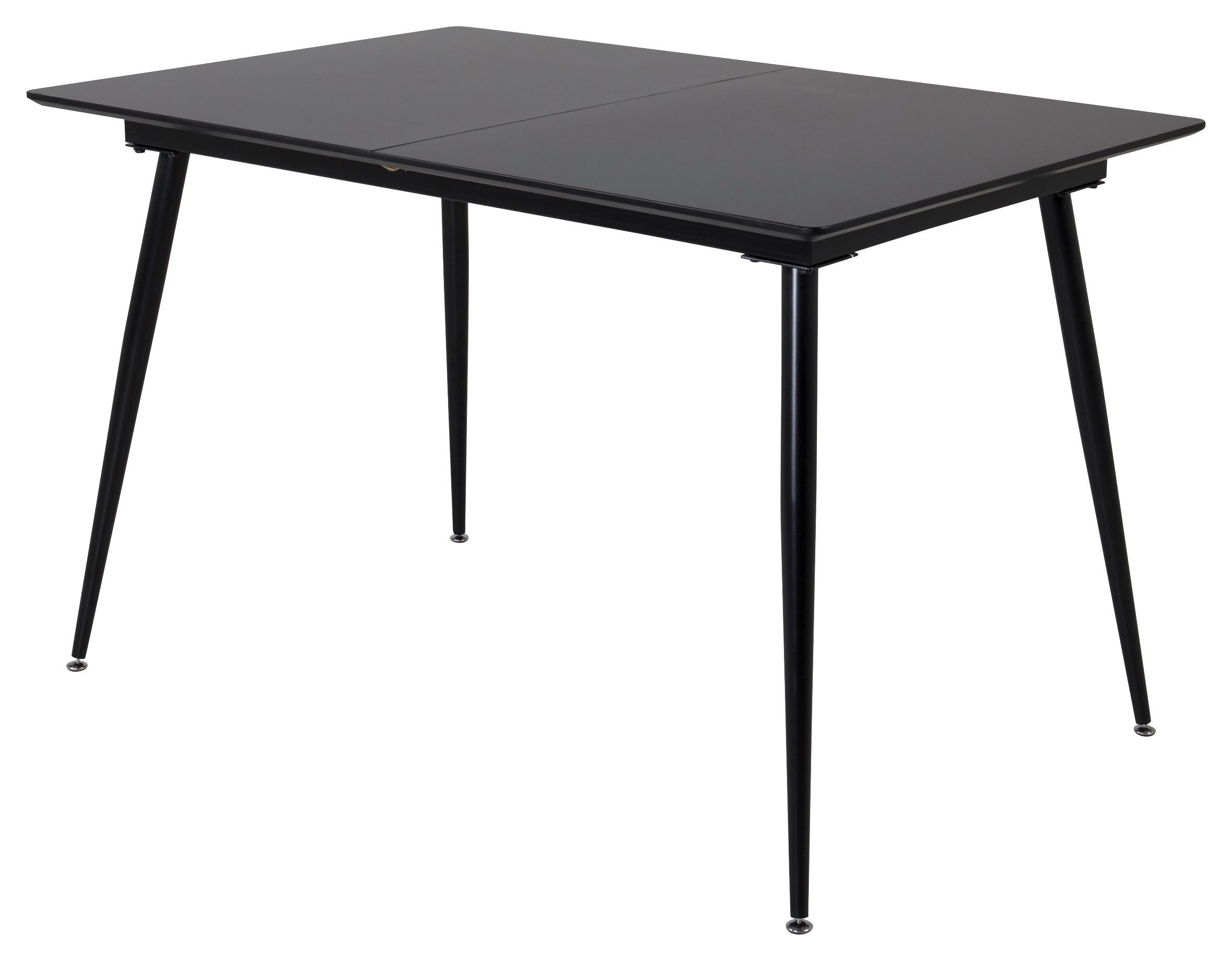 ESSTISCH SILAR - Schwarz, Design, Holzwerkstoff/Metall (120/90/75cm) - Livetastic