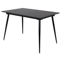 ESSTISCH SILAR - Schwarz, Design, Holzwerkstoff/Metall (120/90/75cm) - Livetastic