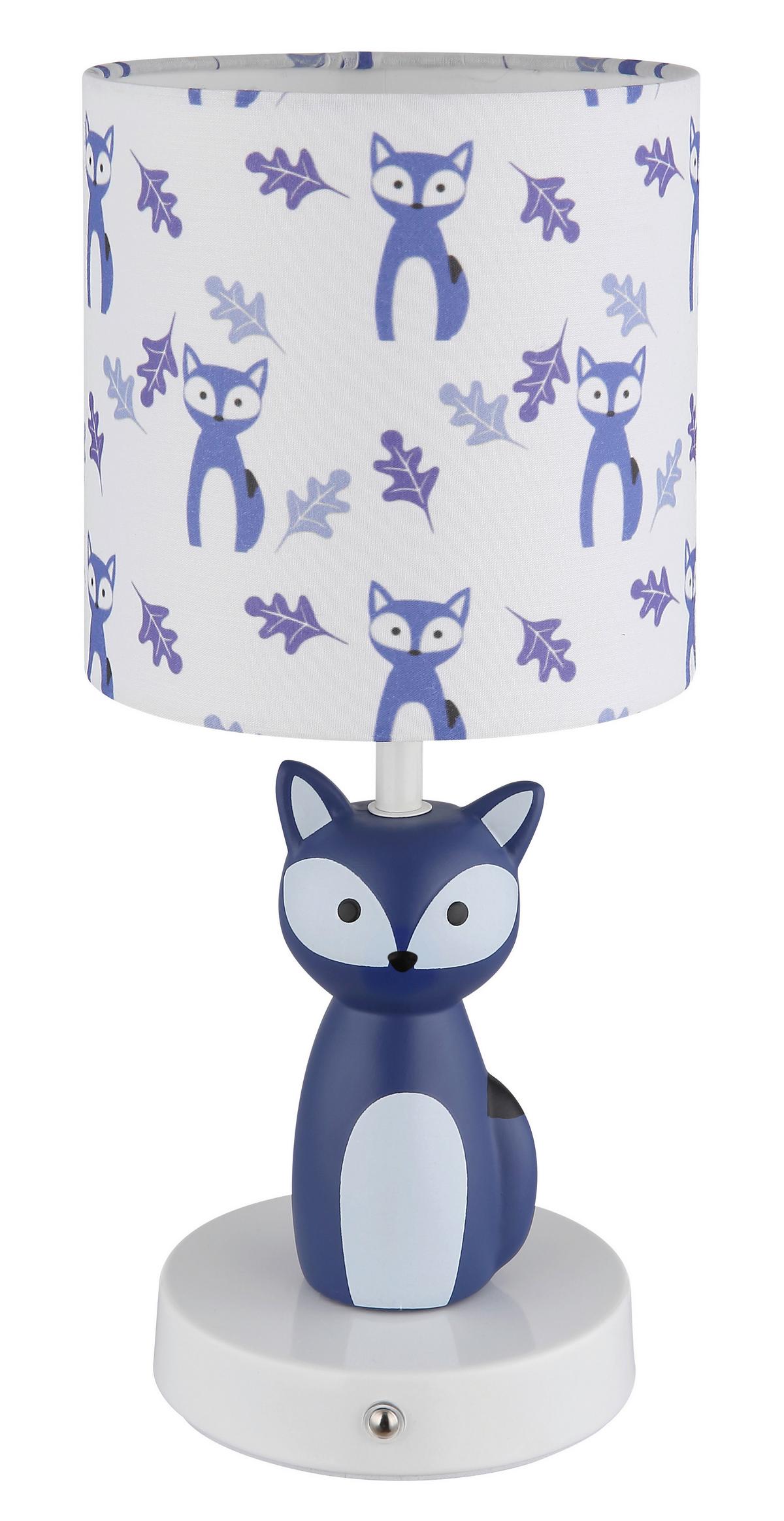 LED-TISCHLEUCHTE 21737B FOXY - Blau/Weiss, Trend, Keramik/Kunststoff (15/33,5cm) - Globo