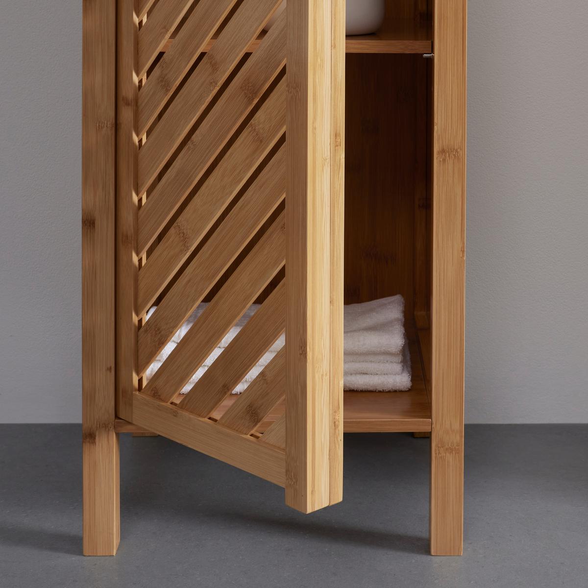 Magasszekrény Bonny - natúr színű, Modern, természetes anyagok (35/160/36cm) - Bessagi Home