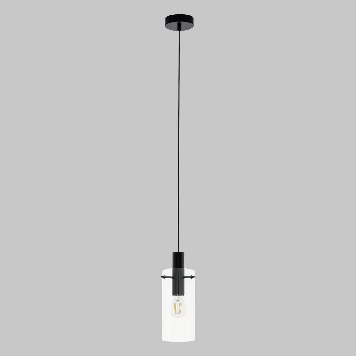 Hängeleuchte Montefino - Klar/Schwarz, Modern, Glas/Metall (11/110cm) - Eglo