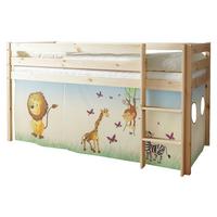 Spielbett Holz Malte ca. 90x200 cm Safari - Multicolor/Naturfarben, Natur, Holz (90/200cm) - MID.YOU