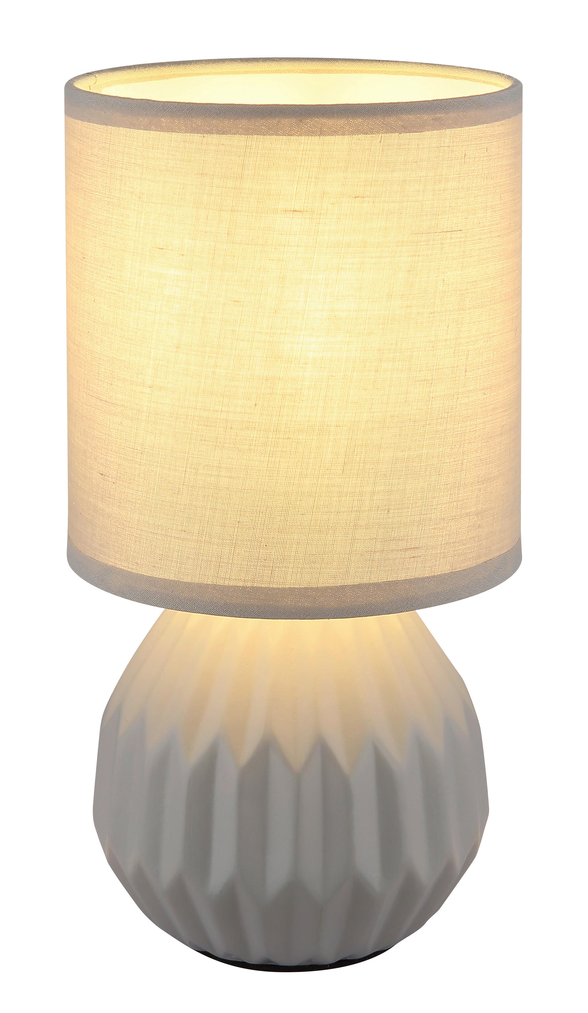 Veioză Sylas - alb/gri, ceramică/plastic (12/23cm)