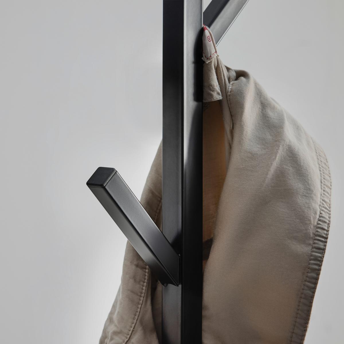 Podna Vješalica Imola - crna, Moderno, staklo/metal (40/182/40cm) - Modern Living