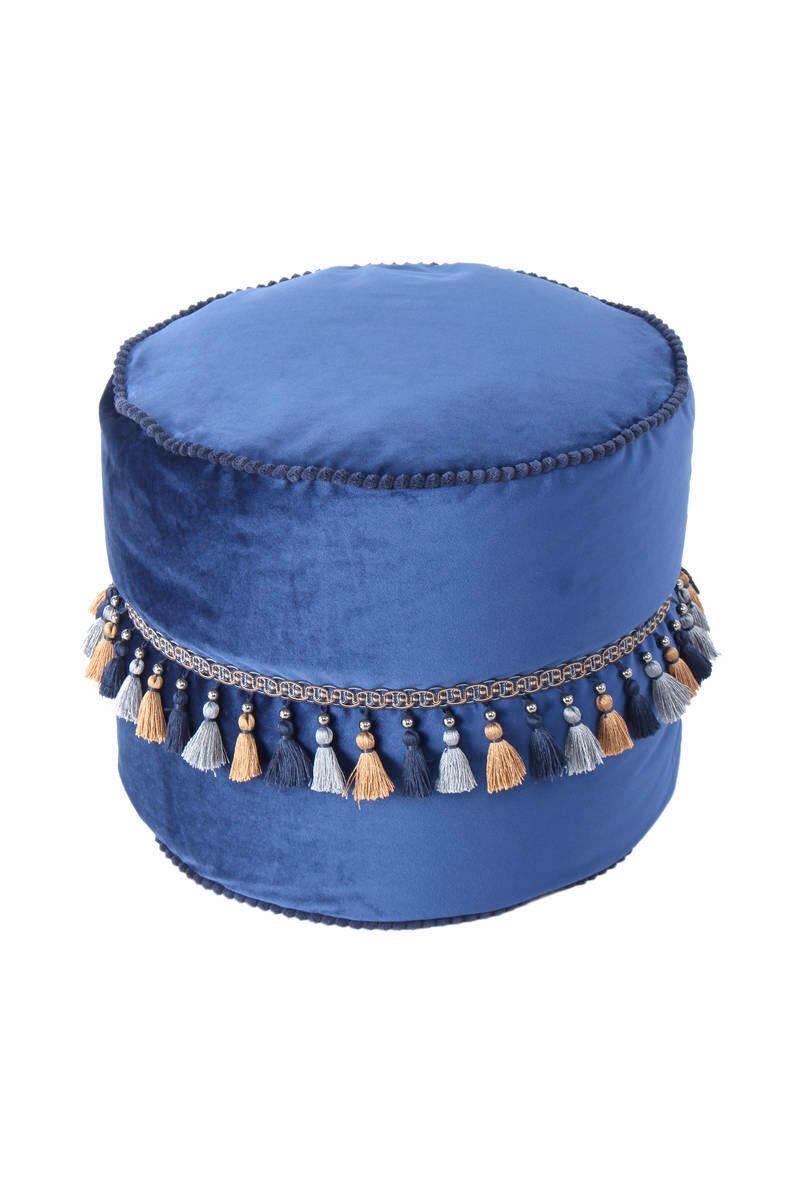 Puff Yo9op - aranyszínű/kék, Lifestyle, textil (45/38/45cm) - Kayoom