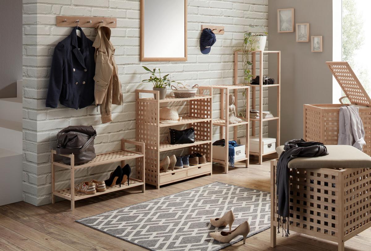 Hakenleiste Eichefarben - Eichefarben, KONVENTIONELL, Holzwerkstoff/Metall (34/8/5cm) - Mömax